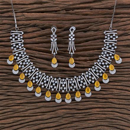 Cz Classic Necklace With Black Plating