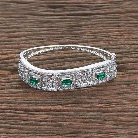 Cz Classic Kada With Rhodium Plating