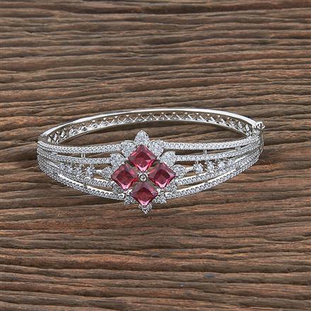 Cz Classic Kada With Rhodium Plating