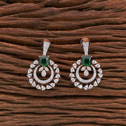 Cz Short Earring With Rose Gold Plating