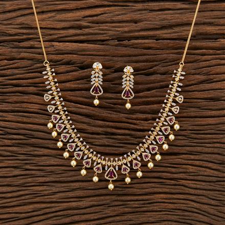 Cubic Zirconia Classic Necklace With Gold Plating