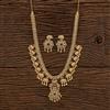Cubic Zirconia South Indian Necklace With Gold Plating