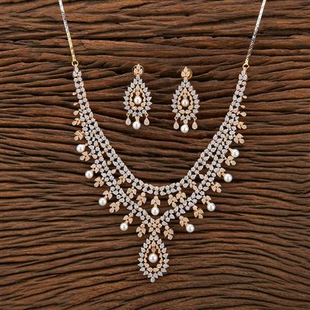 American Diamond Moti Necklace