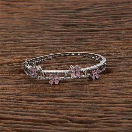 Cubic Zirconia Classic Kada With Black Plating