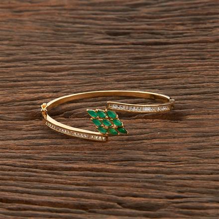 Cubic Zirconia Classic Kada With Gold Plating