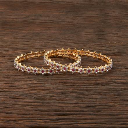 Cz Classic Bangles With Gold Plating