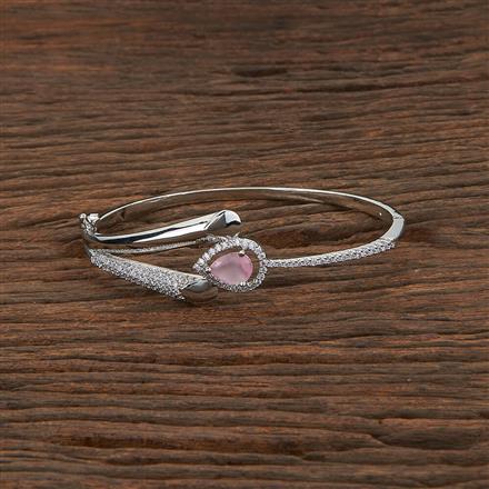 Cz Delicate Kada With Rhodium Plating
