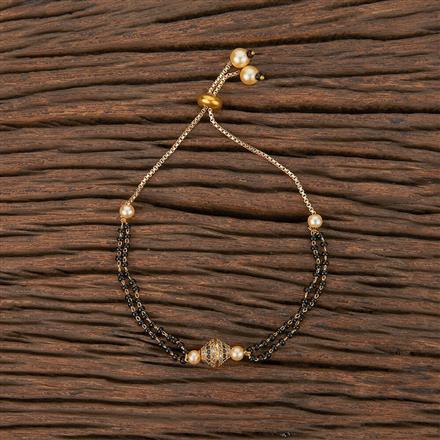 Cz Hand Mangalsutra Bracelet With Gold Plating