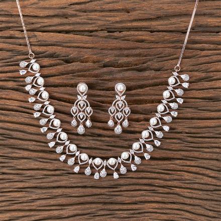 Cubic Zirconia Pearl Necklace
