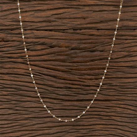 Cubic Zirconia Delicate Chain With Rhodium Gold Plating