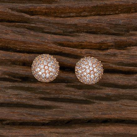 Cubic Zirconia Delicate Tops With Rhodium Gold Plating