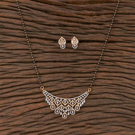 Cubic Zirconia Classic Mangalsutra With 2 Tone Plating