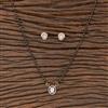 American Diamond Delicate Mangalsutra with Rhodium Plating 2 Tone Plating