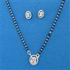 American Diamond Delicate Mangalsutra with Rhodium Plating 2 Tone Plating