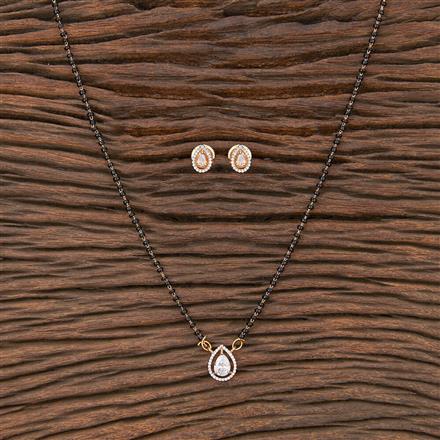 American Diamond Delicate Mangalsutra with 2 Tone Plating