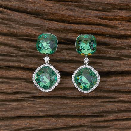 Cubic Zirconia Delicate Earring With Rhodium Plating