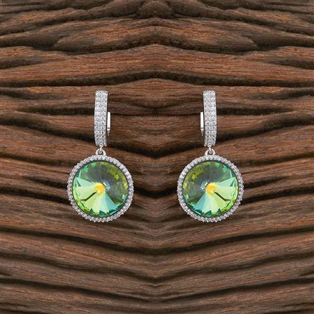 Cubic Zirconia Classic Earring With Rhodium Plating