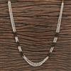 Cubic Zirconia Mala Necklace With Gold Plating 18 Inch