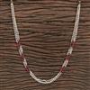 Cubic Zirconia Mala Necklace With Gold Plating 18 Inch