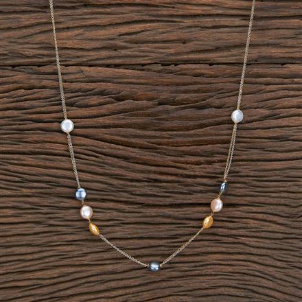 Cubic Zirconia Mala Necklace With 2 Tone Plating