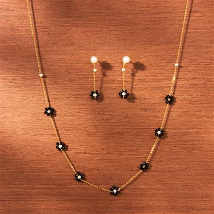 Cubic Zirconia Mala Necklace With Gold Plating