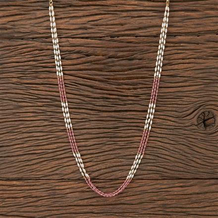 Cubic Zirconia 3 Line Mala Necklace With Gold Plating