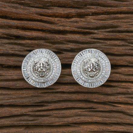 Cubic Zirconia Tops With Black Rose 2 Tone Rhodium Plating