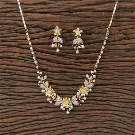 Cz Classic Necklace With Black Rose Plating