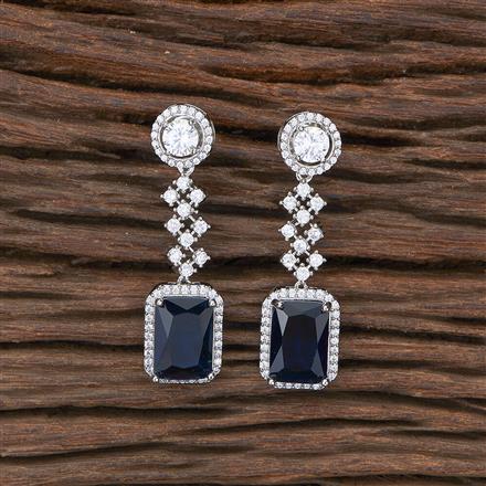 Cubic Zirconia Classic Earring With Rhodium Plating