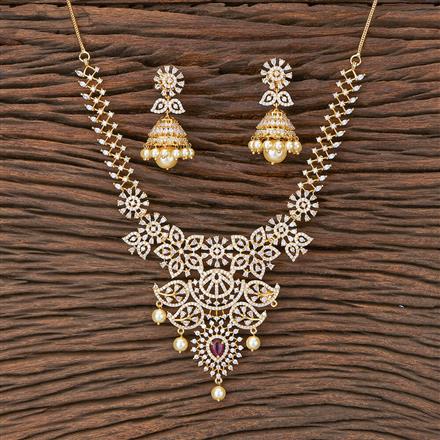 Cubic Zirconia Classic Necklace With Gold Plating