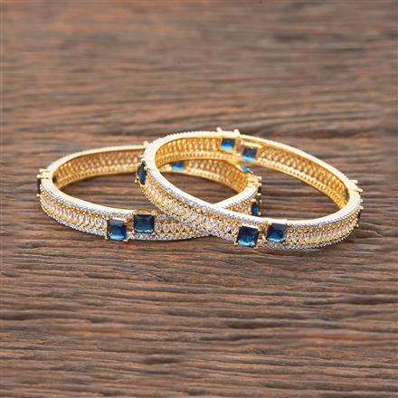 Cubic Zirconia Classic Bangles With 2 Tone Plating