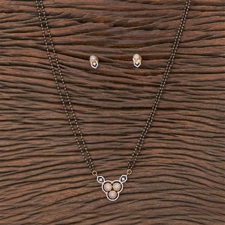 Cubic Zirconia Delicate Mangalsutra With 2 Tone Plating