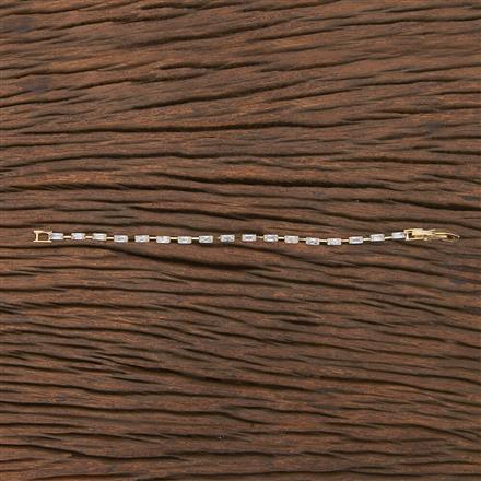 Cubic Zirconia Delicate Bracelet With Rhodium Gold Plating