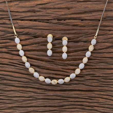 Cubic Zirconia Classic Necklace With 2 Tone Plating