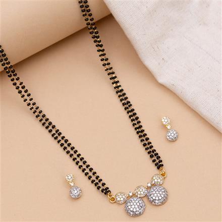 Cubic Zirconia Classic Mangalsutra With 2 Tone Plating