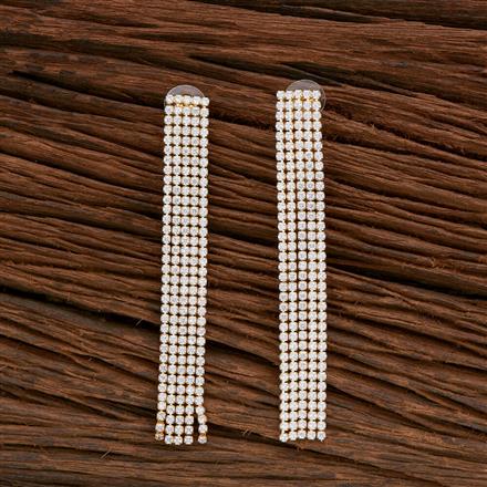 Cubic Zirconia Classic Earring With Gold Rhodium Plating