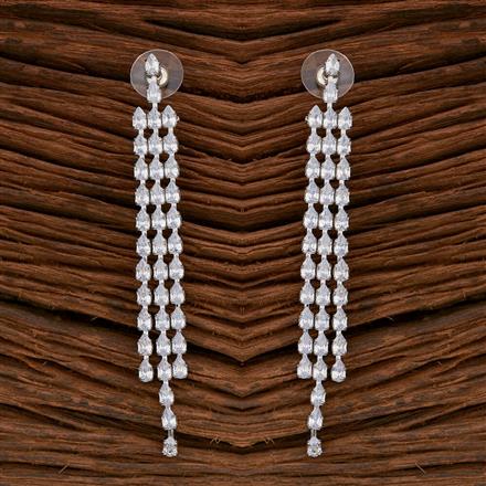 Cubic Zirconia Classic Earring With Gold Rhodium Plating