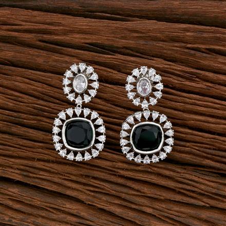 Cubic Zirconia Classic Earring With Rhodium Plating