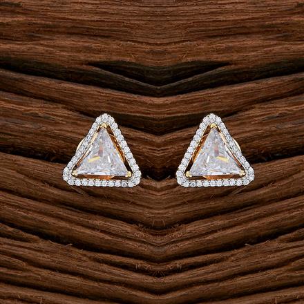 Cubic Zirconia Delicate Tops With Black Rose 2 Tone Rhodium Plating