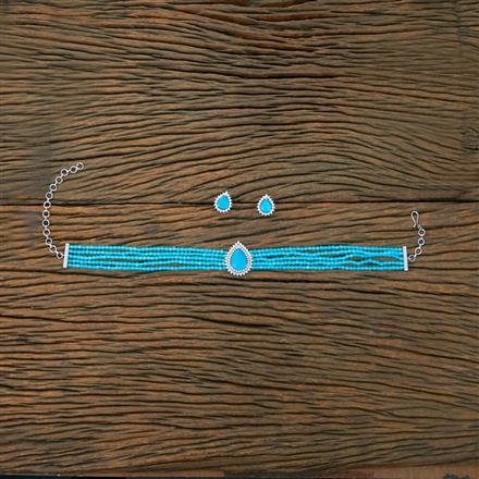 Cz Delicate Necklace With Rhodium Plating