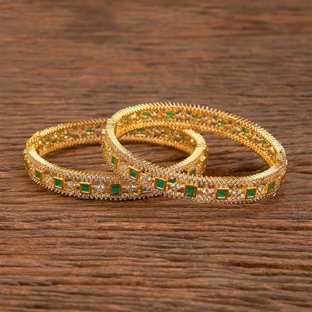 Cz Openable Bangles With Gold Plating