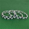 Cubic Zirconia Classic Bangles With Rhodium Plating