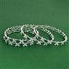 Cubic Zirconia Classic Bangles With Rhodium Plating