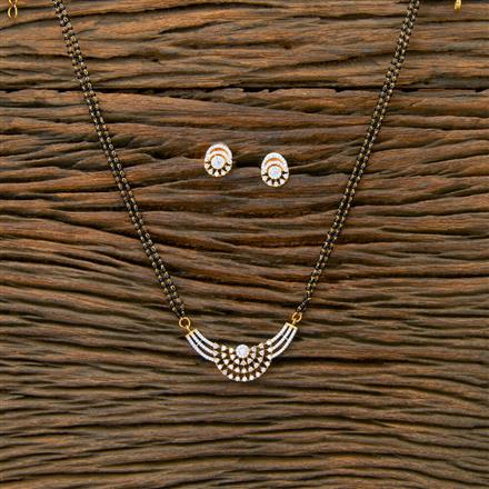 Cubic Zirconia Classic Mangalsutra With 2 Tone Plating