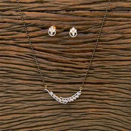 Cubic Zirconia Classic Mangalsutra With 2 Tone Plating