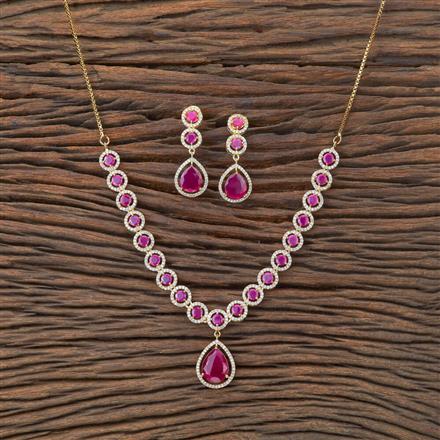 Cubic Zirconia Classic Necklace With Gold Plating