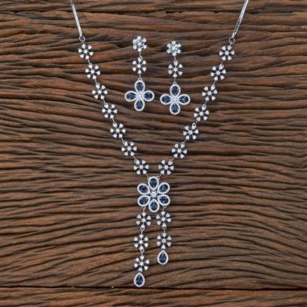 Cubic Zirconia Classic Necklace With Rhodium Plating