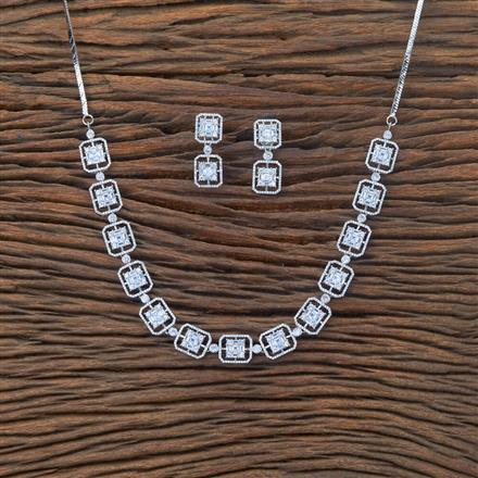 Cubic Zirconia Classic Necklace With Black Plating
