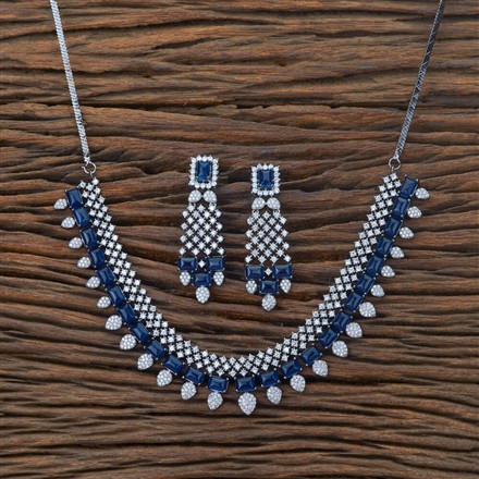 Cubic Zirconia Classic Necklace With Black Plating