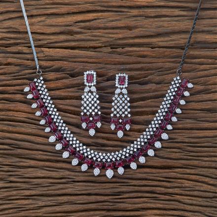 Cubic Zirconia Classic Necklace With Black Plating